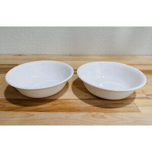 Set of 2 Corelle Fruit Cereal Dessert Bowls 5-1/2" Diameter Winter Frost White